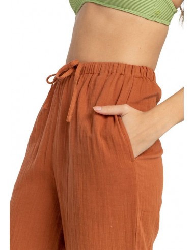 Pantalon cotton THAT SMILE Ocre l'achat 